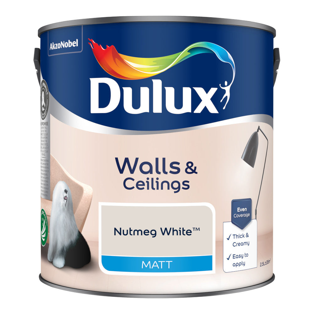 Dulux Emulsion Paint Nutmeg White 2.5L Matt