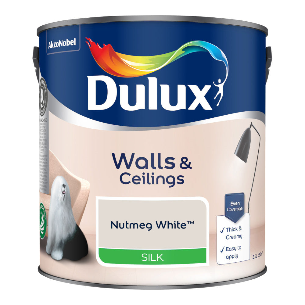 Dulux Emulsion Paint Nutmeg White 2.5L Silk