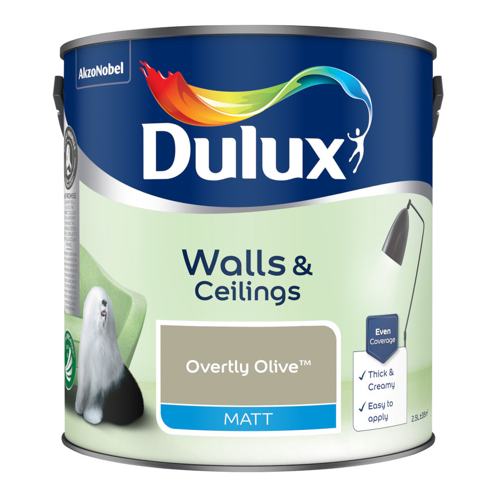 Dulux Emulsion Paint Overtly Olive 2.5L Matt