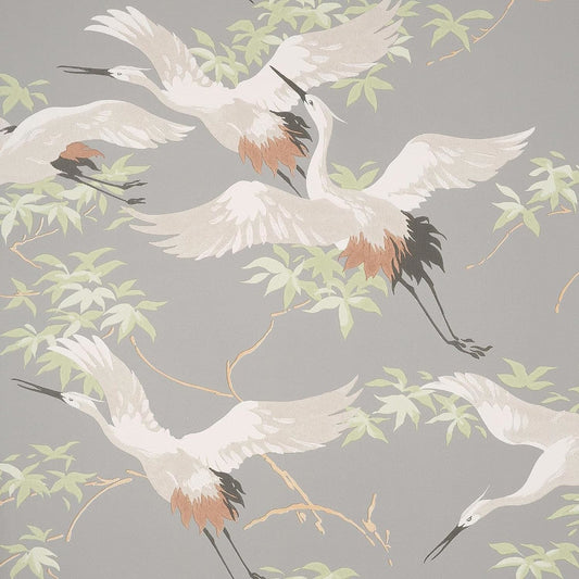 Fine Decor Wallpaper M1657 UK Crane Grey/Green 