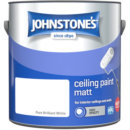 Johnstones Ceiling Paint Brilliant White Matt 2.5L