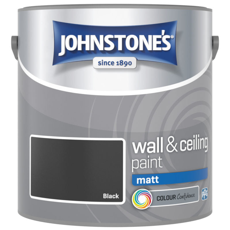 Johnstones Interior Emulsion Black 2.5L Matt