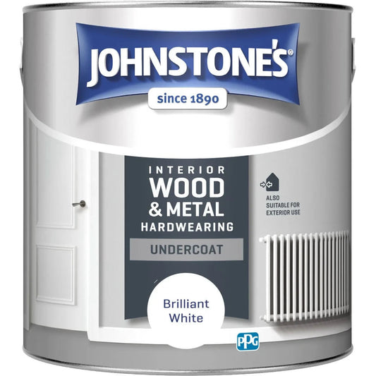 Johnstones All Purpose Undercoat Brilliant White Brilliant White 2.5L