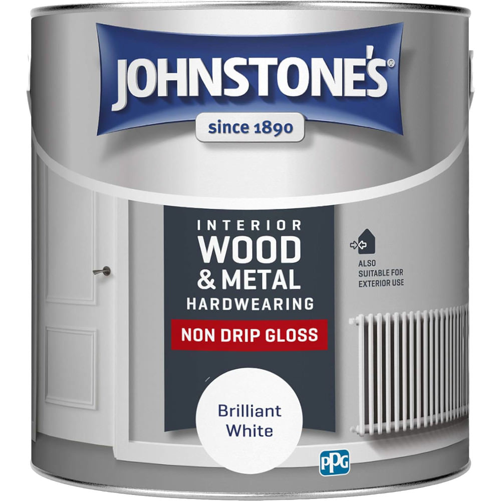 Johnstones Non Drip Gloss Brilliant White 2.5L Gloss
