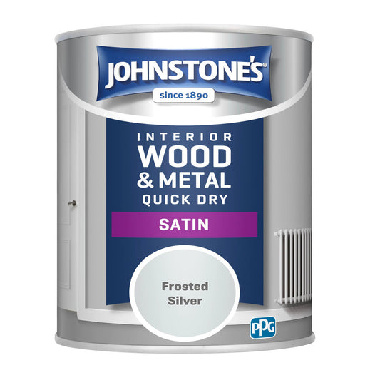 Johnstones Quick Dry Satin Frosted Silver Satin 750ml