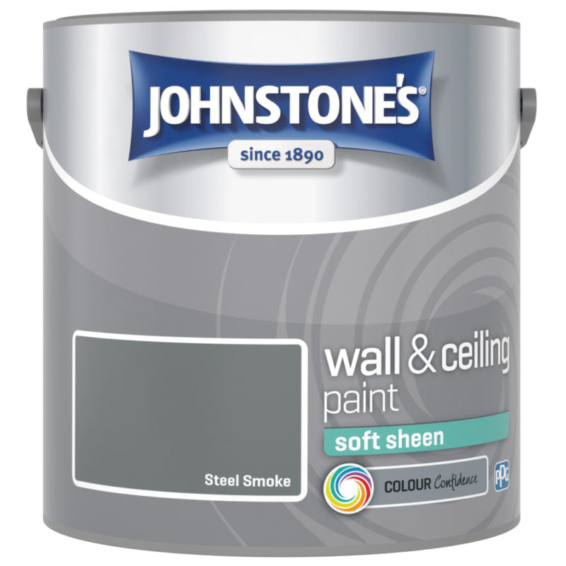 Johnstones Interior Emulsion Steel Smoke 2.5L Soft Sheen