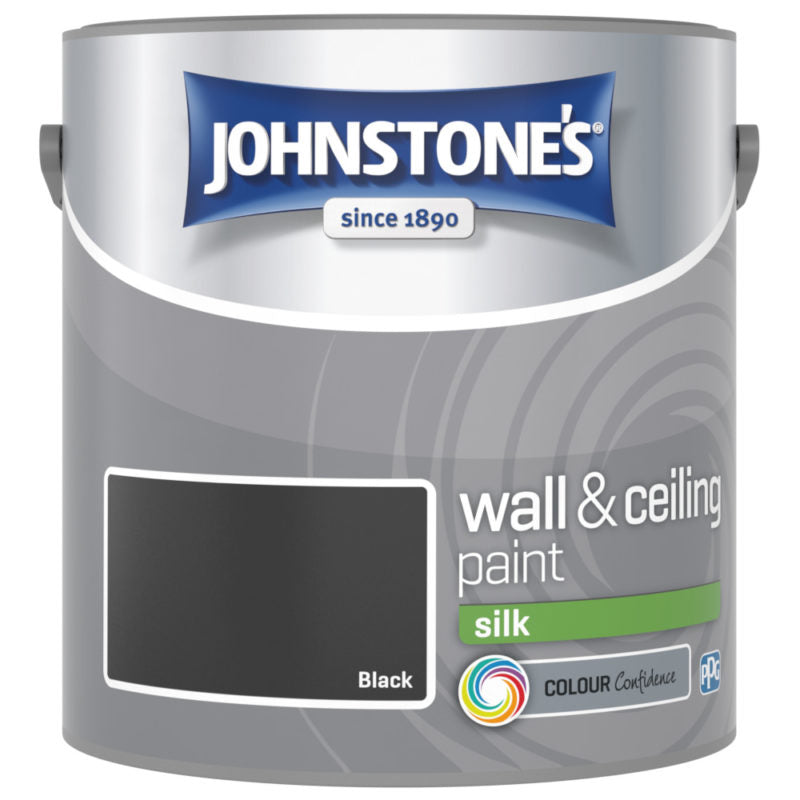 Johnstones Interior Emulsion Black 2.5L Silk