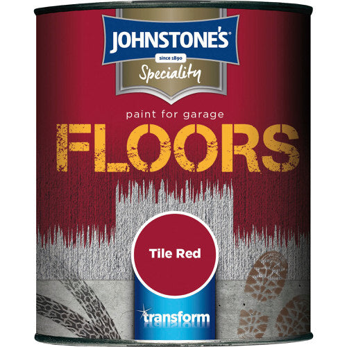 Johnstones Specialty Paint For Garage Floors Tile Red 750ml