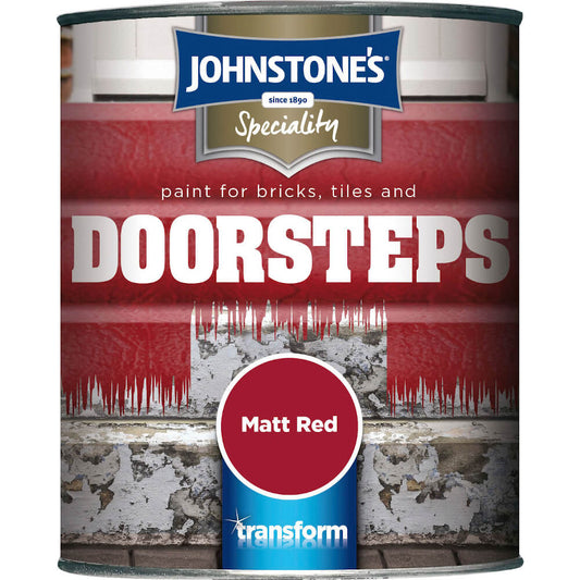Johnstones Door Step Paint Red Red 750ml