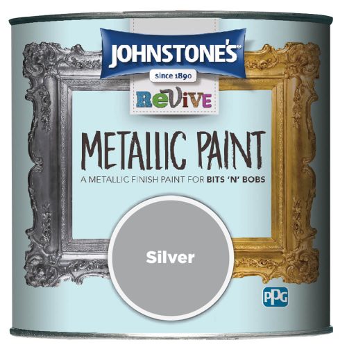 Johnstones Revive Metallic Paint Silver 375ml Silver
