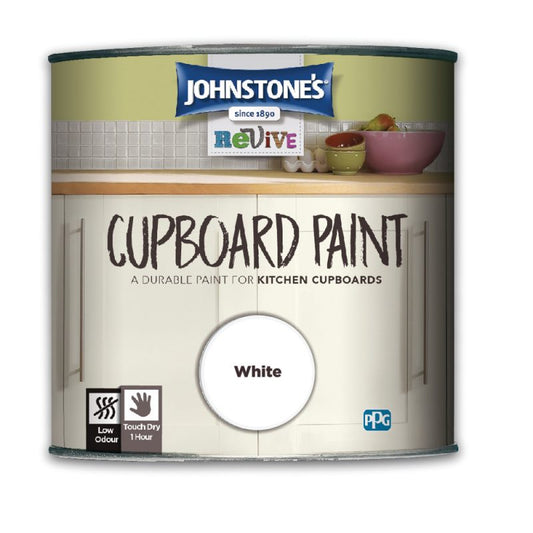 Johnstones Revive Cupboard Paint White 750ml White