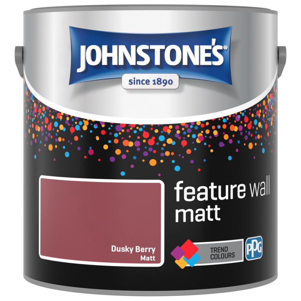 Johnstones Feature Wall Interior Emulsion Dusky Berry 2.5L Matt
