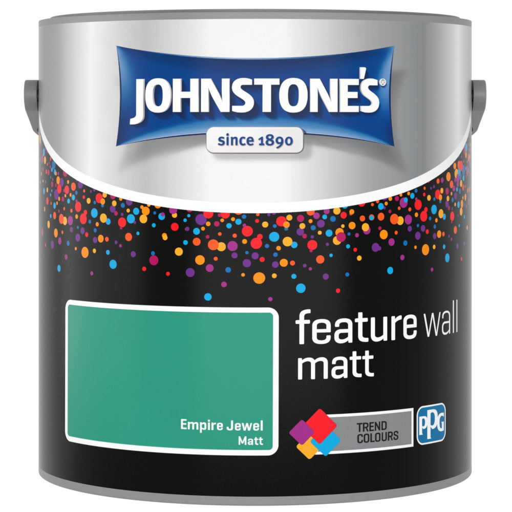 Johnstones Feature Wall Interior Emulsion Empire Jewel 2.5L Matt