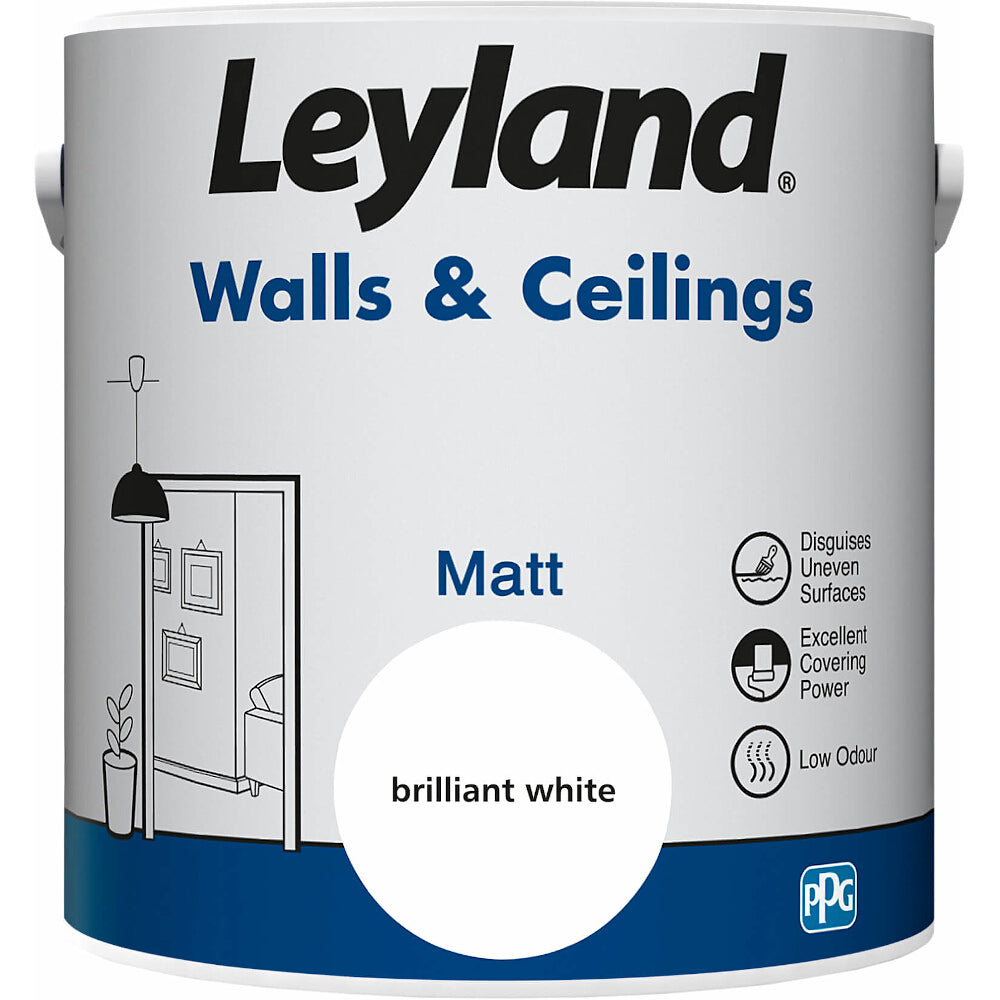 Leyland Interior Emulsion Brilliant White 2.5L Matt