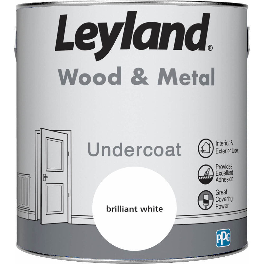 Leyland Wood & Metal Undercoat Brilliant White 2.5L