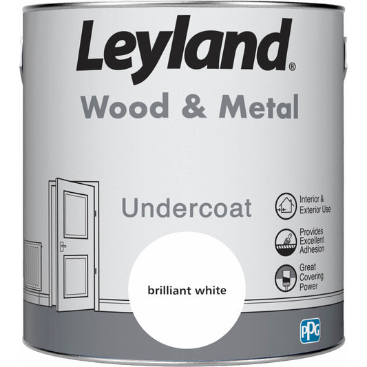 Leyland Wood & Metal Undercoat Brilliant White 2.5L