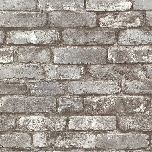 This image shows product Fine Decor Wallpaper FD21259 Oxford Loft Brickwork Taupe