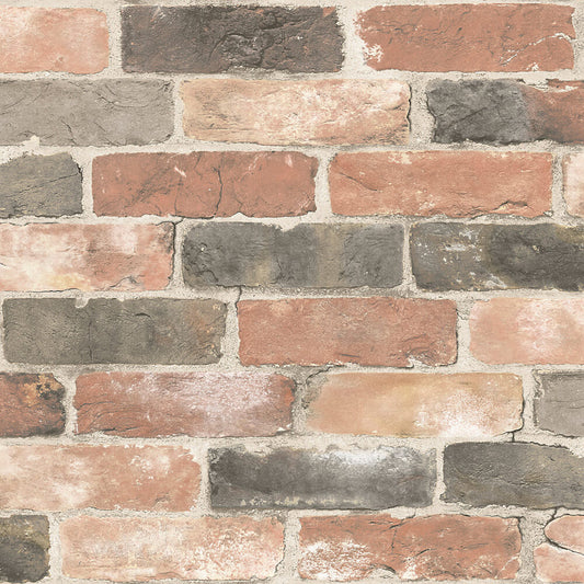 This image shows product Fine Decor Wallpaper FD22320 Reclaimed Reclaimed Bricks Dusty Red