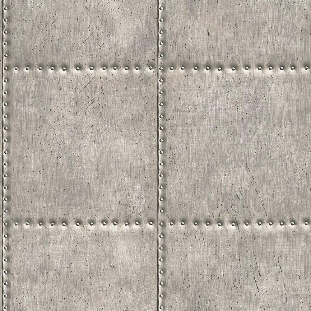 This image shows product Fine Decor Wallpaper FD22343 Reclaimed Sheet Metal Steel