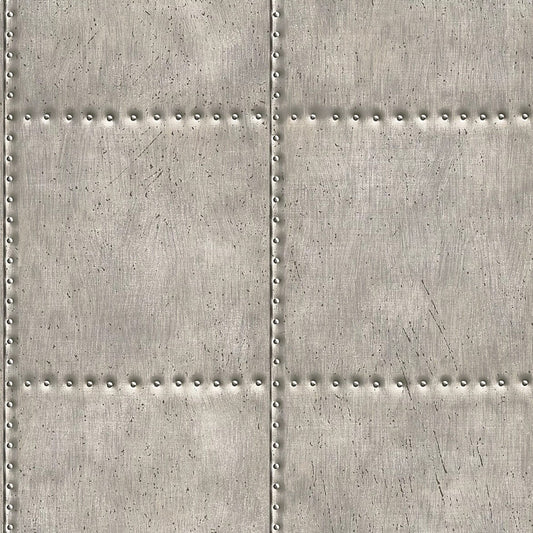 This image shows product Fine Decor Wallpaper FD22343 Reclaimed Sheet Metal Steel
