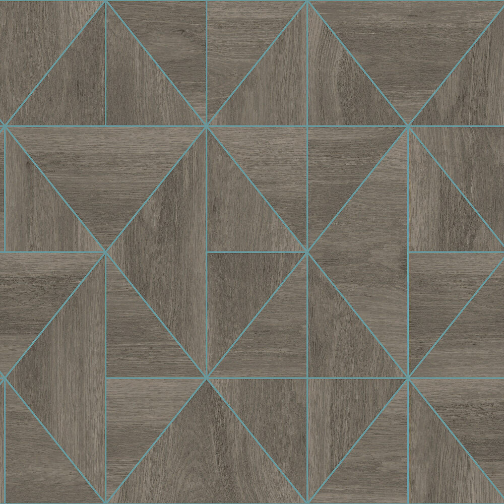 This image shows product Fine Decor Wallpaper FD25322 Architecture Diamond Wood Grey/Blue