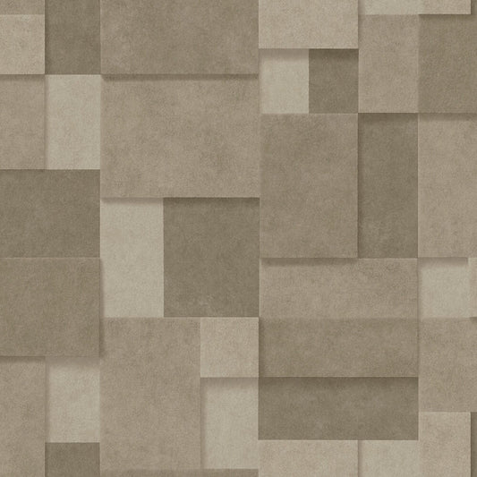 This image shows product Fine Decor Wallpaper FD25352 Architecture Metallic Squares Gold