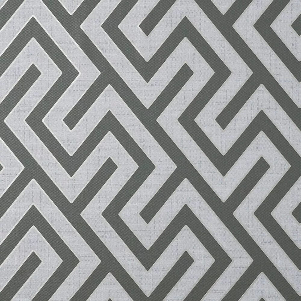 This image shows product Fine Decor Wallpaper FD43069 Larson Geo Charcoal