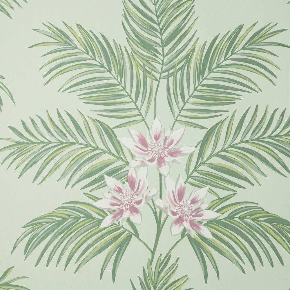 Fine Decor Wallpaper FD43278 Bali Tropical Floral Sage 