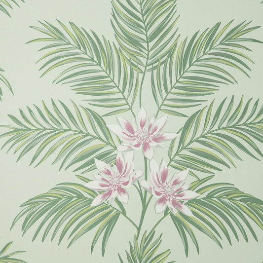 Fine Decor Wallpaper FD43278 Bali Tropical Floral Sage 