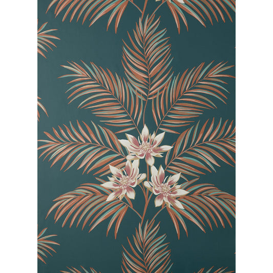 Fine Decor Wallpaper FD43280 Bali Tropical Floral Peacock 