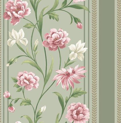 Belgravia Wallpaper 757 Raya Sage & Pink