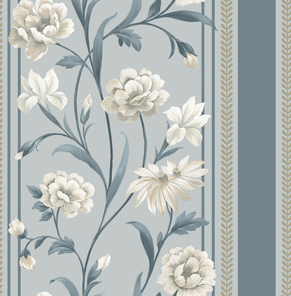 Belgravia Wallpaper 758 Raya Blue & Cream