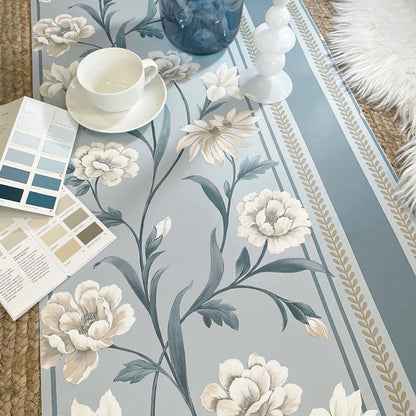 Belgravia Wallpaper 758 Raya Blue & Cream