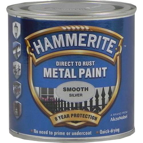 Hammerite Metal Paint Smooth Silver
