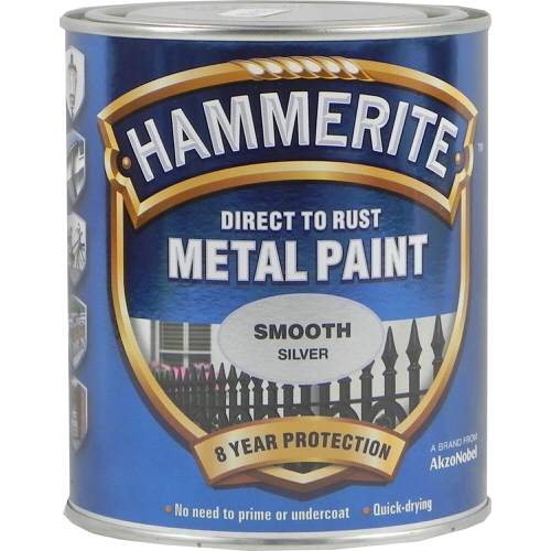 Hammerite Metal Paint Smooth Silver