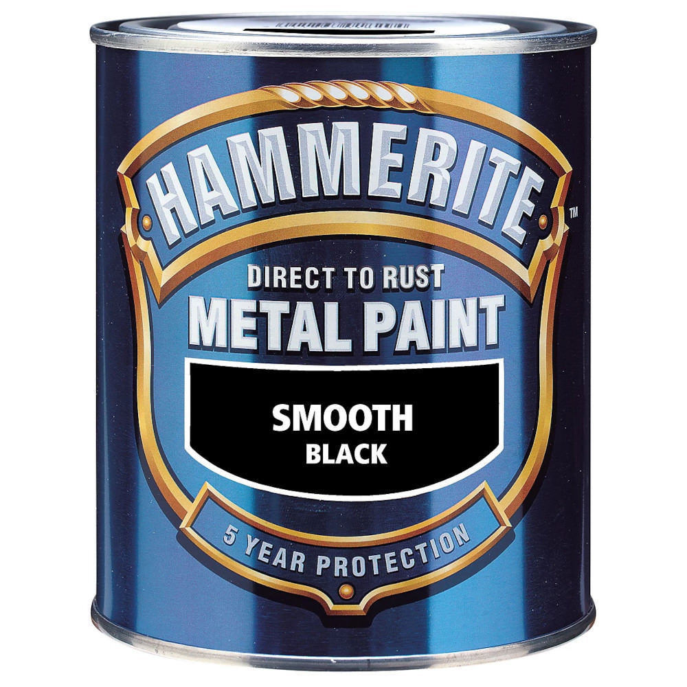 Hammerite Metal Paint Smooth Black 750ml