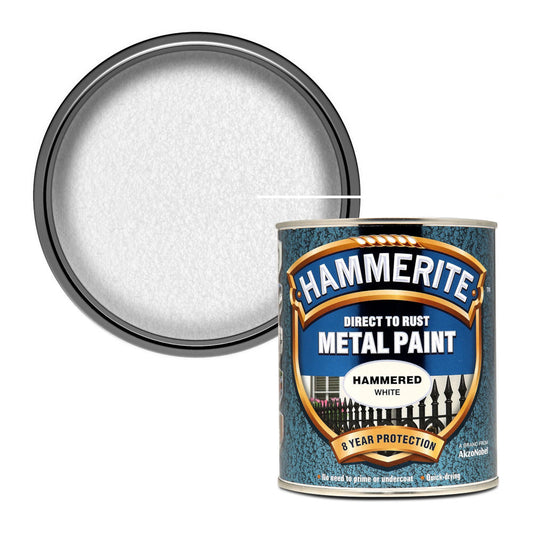 Hammerite Metal Paint Hammered White 
