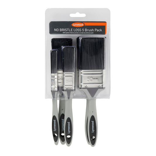 No Bristle Loss 5 Pack - ½",1",1½", 2x2"