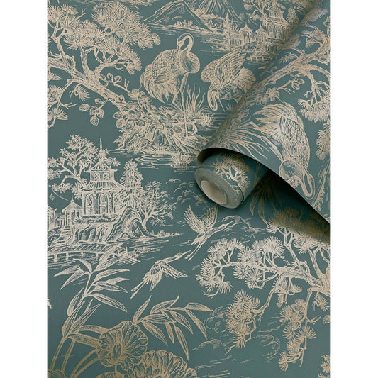 Holden Wallpaper 91702 Natoru Aqua Gold 