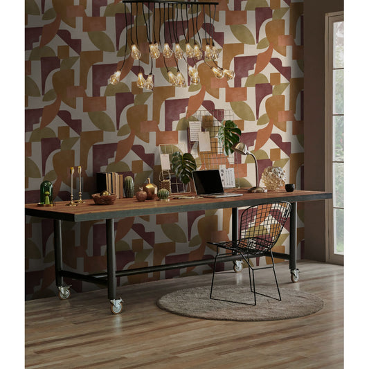 Holden Wallpaper 91714 Linnet Burgundy Burnt Orange 
