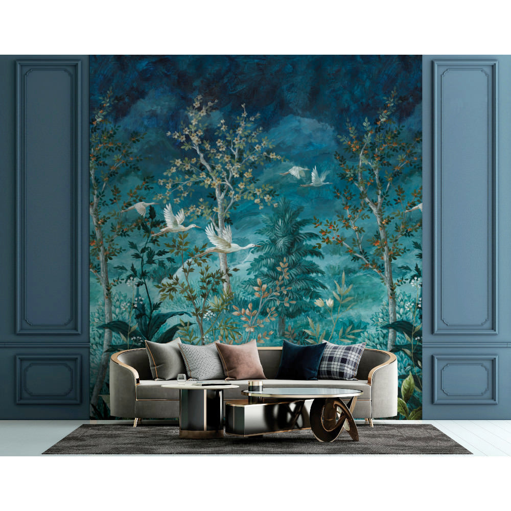 Holden Wallpaper 99424 Midnight Canopy Blue 