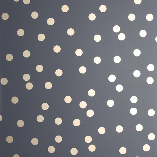 Arthouse Wallpaper Dotty Charcoal Rose Gold 685001 
