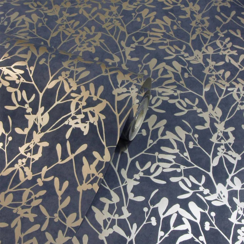 Arthouse Wallpaper 871402 Botanica Leaf Navy 