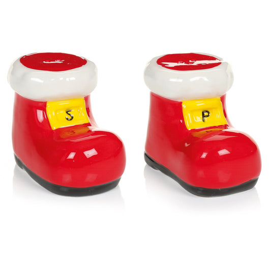 2 piece Santa Boot Salt Pepper
