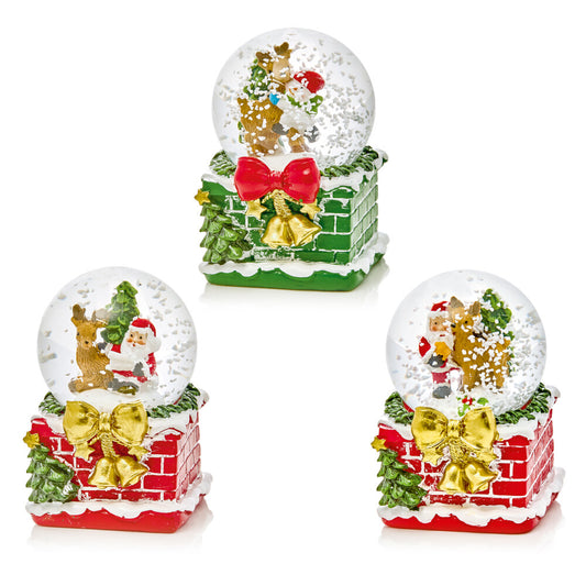 Chimney Water Globe Santa