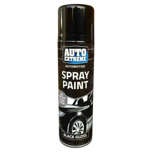 Auto Extreme Spray Paint Gloss Black 250ml Gloss