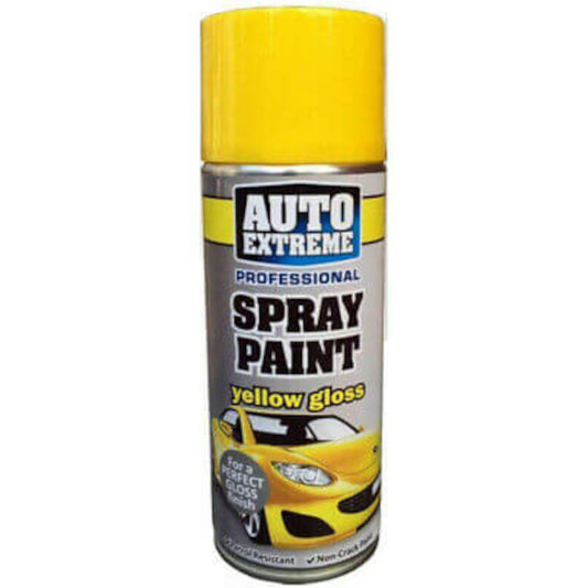 Auto Extreme Spray Paint Gloss Yellow 400ml Gloss