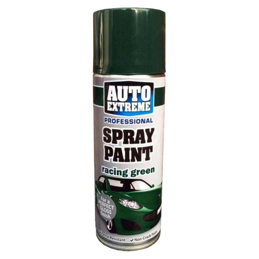Auto Extreme Spray Paint Gloss Racing Green 400ml Green