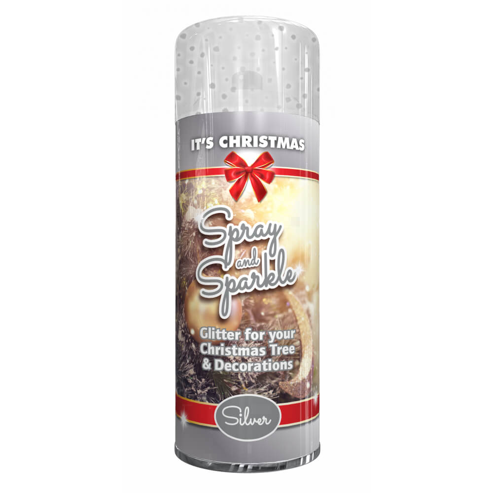 It's Christmas Spray & Sparkle Glitter Silver 200ml