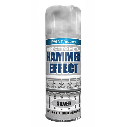 Hammered Effect Spray Paint Silver 400ml Silver